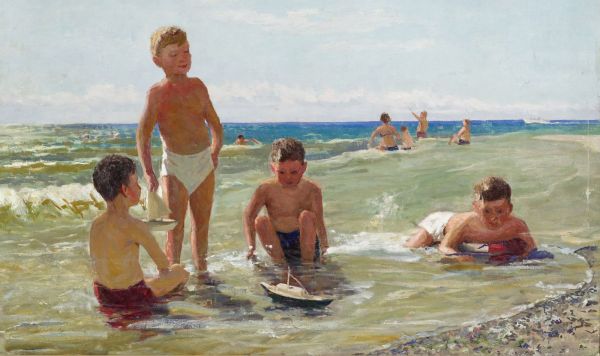 Мальчики на пляже.